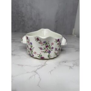 W.S.George Bolero 112A Floral Double Spout Sugar Bowl Gravy Boat Vintage Ceramic